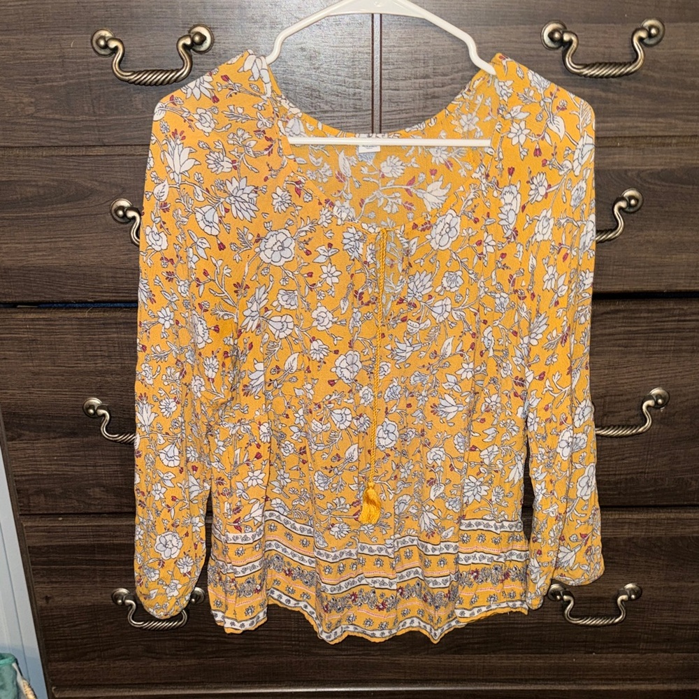 Floral Yellow Women's Top